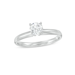 Now + Forever Diamond Solitaire Ring 1/2 carat Round-cut 14K White Gold (I/I2)
