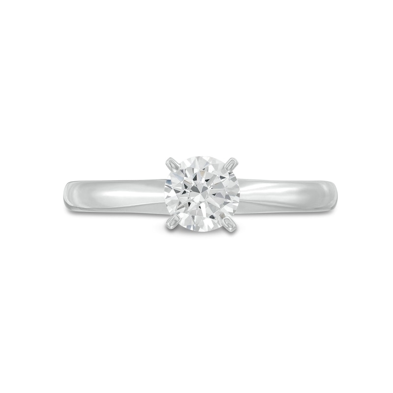 Diamond Solitaire Ring 1/2 carat Round-cut 14K White Gold (I/I2)