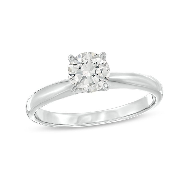 Diamond Solitaire Ring 3/4 ct Round-Cut 14K White Gold (I/I2)