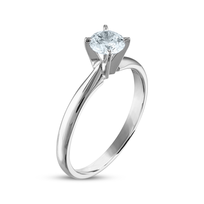 Diamond Solitaire Ring 3/4 ct Round-Cut 14K White Gold (I/I2)