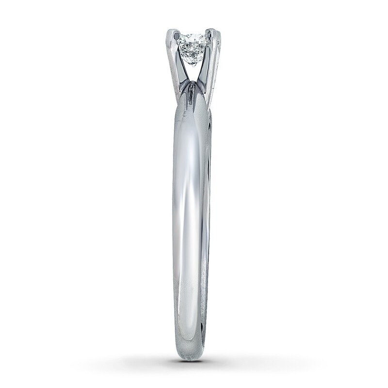 Main Image 3 of Now + Forever Diamond Solitaire Ring 1/5 carat Round-Cut 14K White Gold (I/I2)
