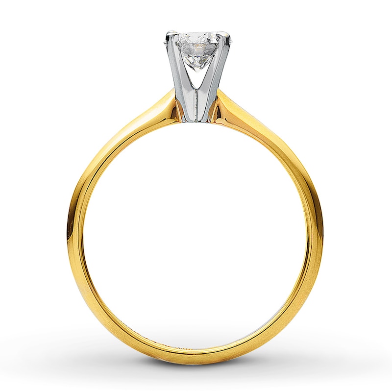 Main Image 2 of Now + Forever Certified Diamond Ring 1/2 carat Round-cut 14K Yellow Gold (I/I1)