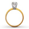 Thumbnail Image 1 of Certified Diamond Ring 1 carat Round-cut 14K Yellow Gold (I/I1)