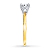 Thumbnail Image 2 of Certified Diamond Ring 1 carat Round-cut 14K Yellow Gold