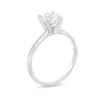 Certified Diamond Round-Cut Solitaire Engagement Ring 1-1/2 carats 14K White Gold