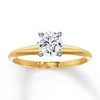 Thumbnail Image 0 of Certified Diamond Ring 3/4 ct Round-Cut 14K Yellow Gold (I/I1)