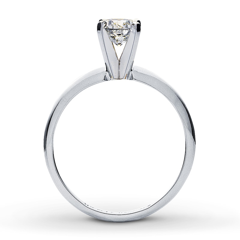 Certified Diamond Ring 3/4 carat Round-Cut 14K White Gold (I/I1)