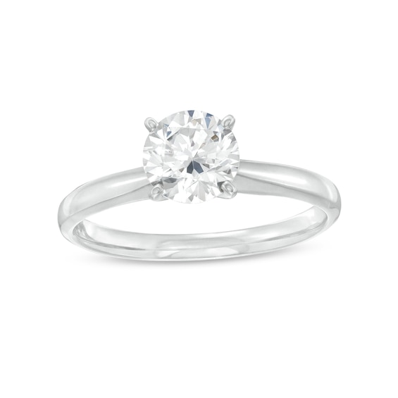 Now + Forever Certified Diamond Round-cut Ring 1 carat 14K White Gold (I/I1)