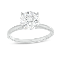 Now + Forever Certified Round-cut Diamond Engagement Ring 2 ct tw 14K White Gold (I/I2)