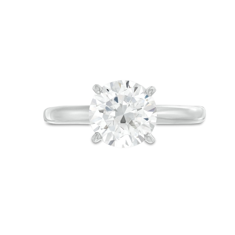 Certified Round-cut Diamond Engagement Ring 2 ct tw 14K White Gold (I/I2)