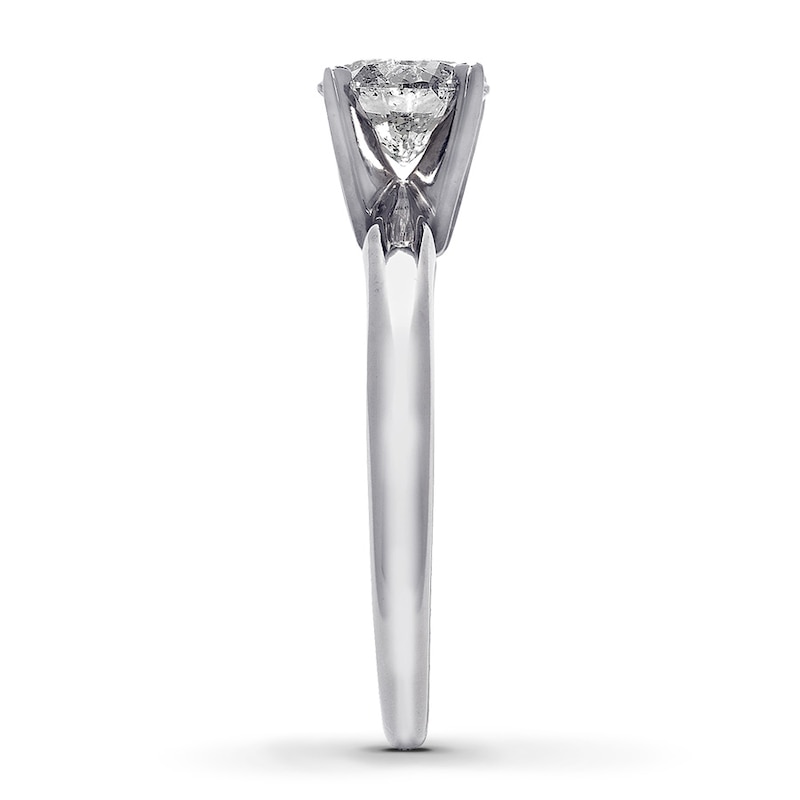 Main Image 3 of Certified Diamond Round-cut Ring 1-1/4 Carat 14K White Gold (I/I2)