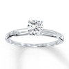 Thumbnail Image 1 of Now + Forever Diamond Solitaire Ring 1/2 carat Round-cut 14K White Gold (J/I3)