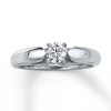 Certified Diamond Ring 1/3 carat Round-cut 14K White Gold