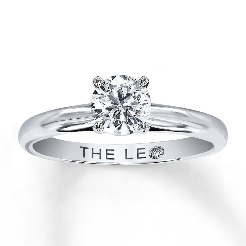 Main Image 1 of THE LEO Diamond Solitaire Ring 3/4 Carat Round-cut 14K White Gold