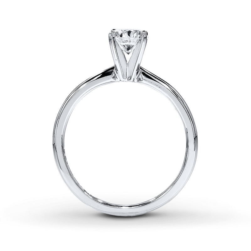 Main Image 2 of THE LEO Diamond Solitaire Ring 3/4 Carat Round-cut 14K White Gold