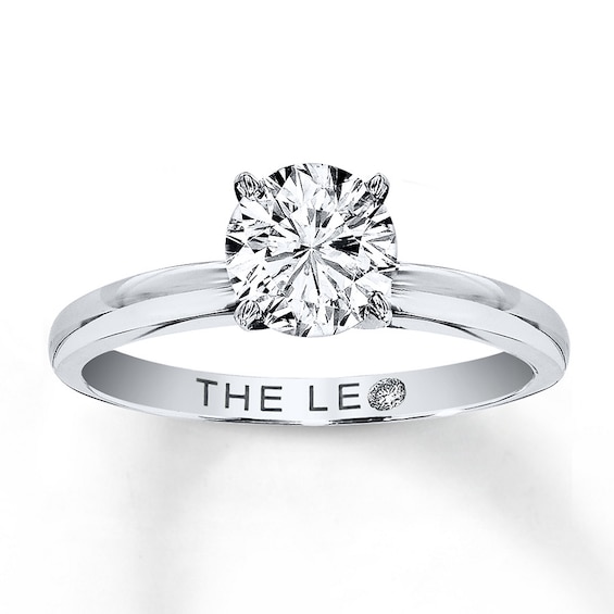 THE LEO Diamond Solitaire Ring 1 Carat Round-cut 14K White Gold