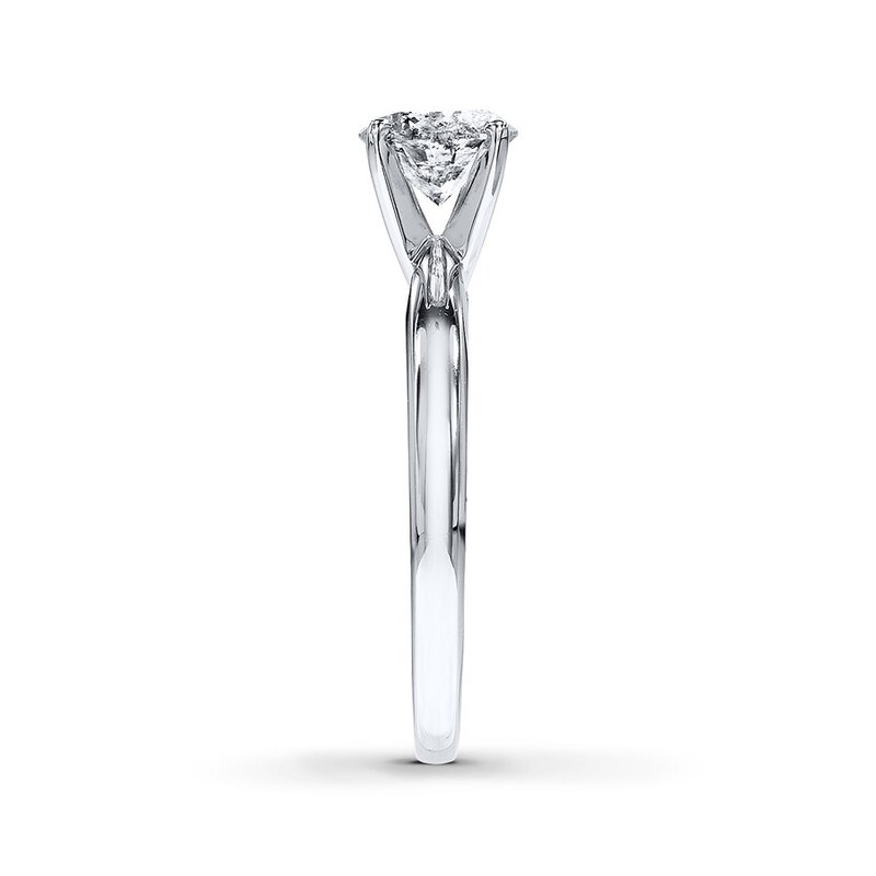 Main Image 3 of THE LEO Diamond Solitaire Ring 1 Carat Round-cut 14K White Gold
