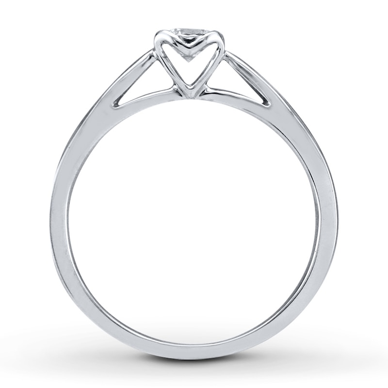 Main Image 2 of Now + Forever Diamond Solitaire Ring 1/5 Carat Round-cut 10K White Gold (I/I3)