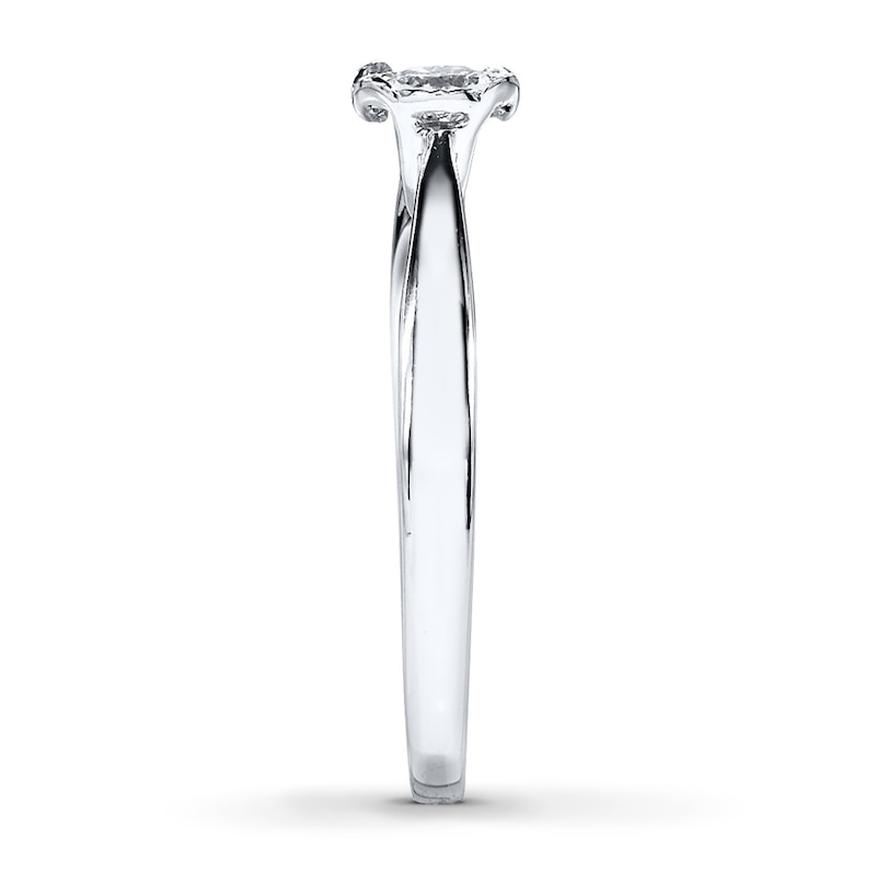 Main Image 3 of Now + Forever Diamond Solitaire Ring 1/5 Carat Round-cut 10K White Gold (I/I3)