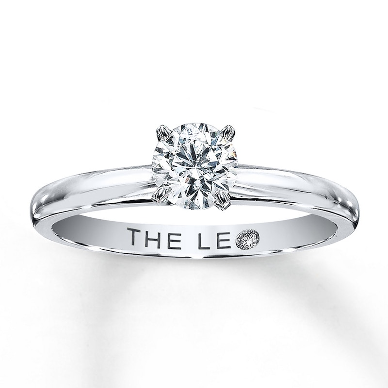 THE LEO Diamond Artisan Ring 1/2 ct tw Round-cut 14K White Gold