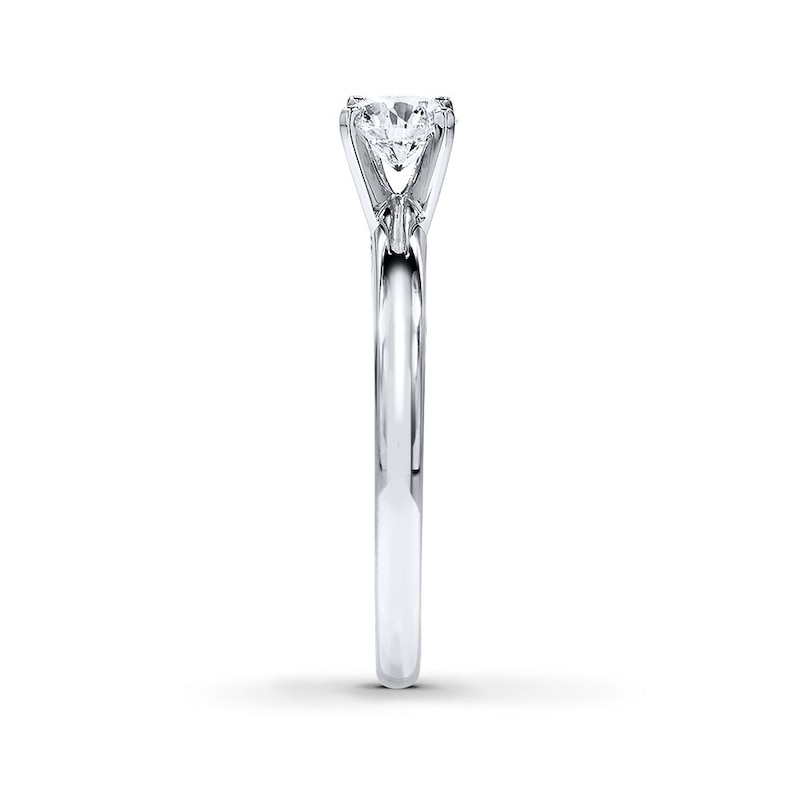 Main Image 3 of THE LEO Diamond Artisan Ring 1/2 ct tw Round-cut 14K White Gold