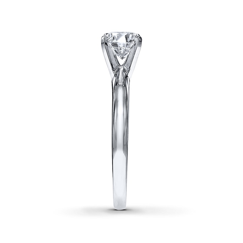 Main Image 3 of THE LEO Diamond Artisan Ring 1 ct tw Round-cut 14K White Gold