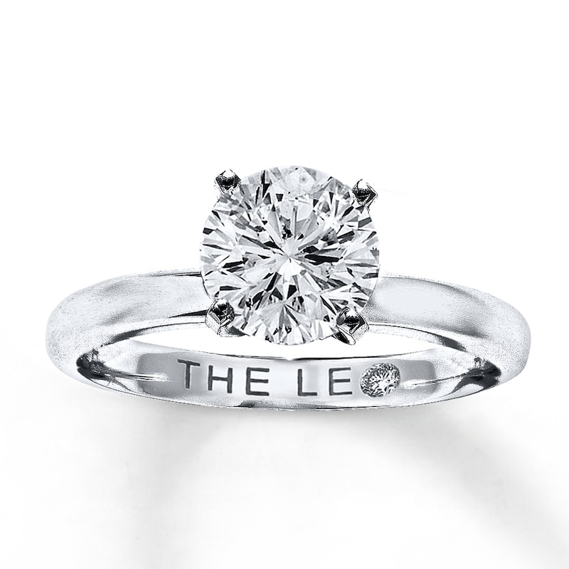 Main Image 1 of THE LEO Diamond Artisan Ring 1-1/2 ct tw Round-cut 14K White Gold