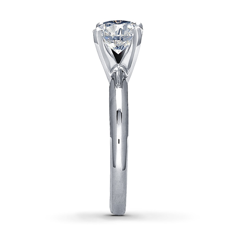 Main Image 3 of THE LEO Diamond Artisan Ring 1-1/2 ct tw Round-cut 14K White Gold