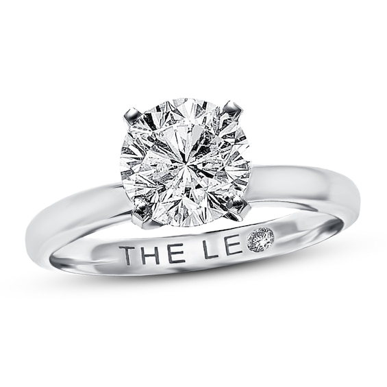 THE LEO Artisan Diamond Engagement Ring 2 ct tw Round-cut Diamond 14K White Gold