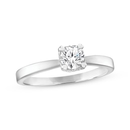 Now + Forever Solitaire Engagement Ring 1/2 Carat Diamond 14K White Gold (I/I2)