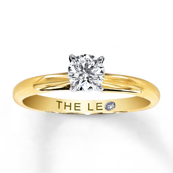 THE LEO Diamond Solitaire 1/2 carat Round-cut 14K Yellow Gold Ring