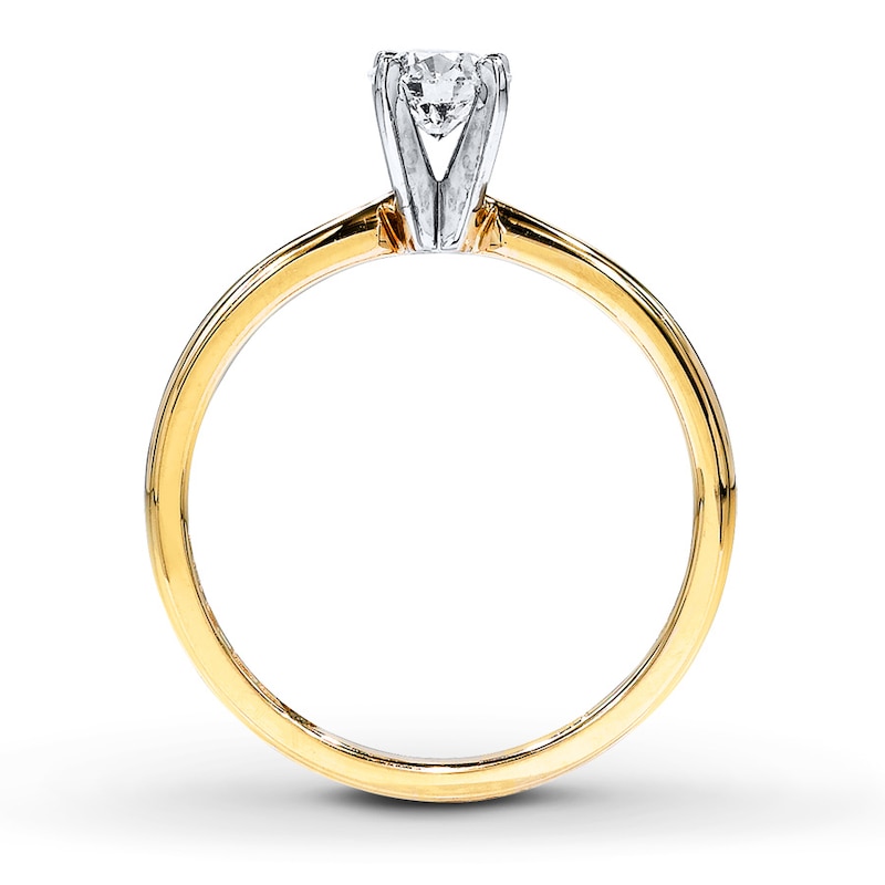 Main Image 2 of THE LEO Diamond Solitaire 1/2 carat Round-cut 14K Yellow Gold Ring