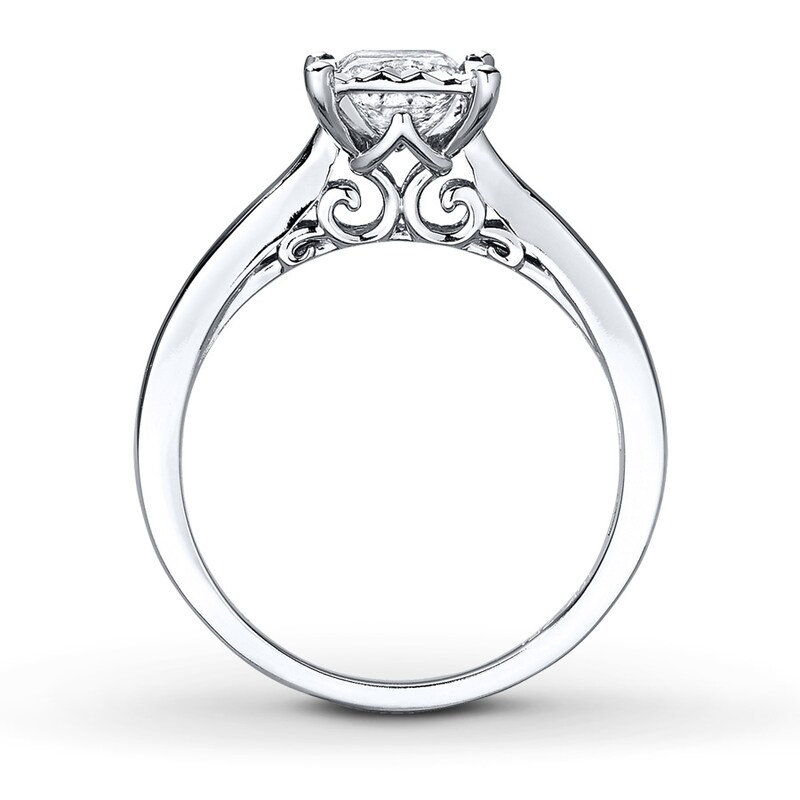 Diamond Engagement Ring 3/4 Carat Round-cut 10K White Gold (J/I3)