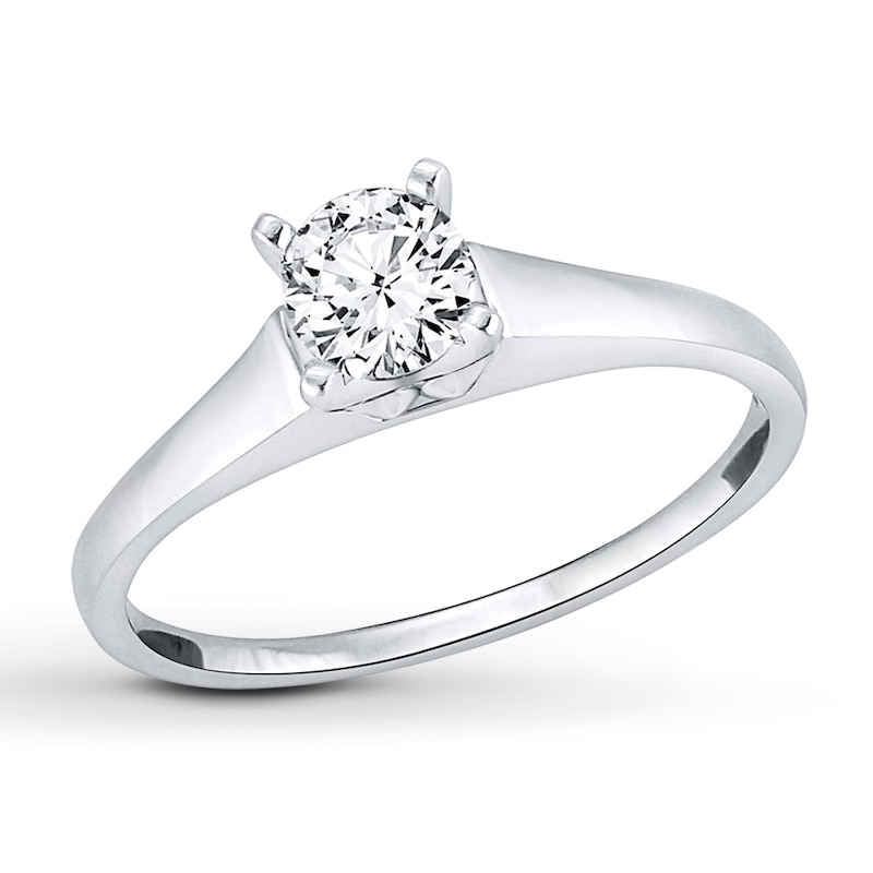 Main Image 3 of Now + Forever Diamond Solitaire Ring 3/4 carat Round-cut 14K White Gold (I/I3)