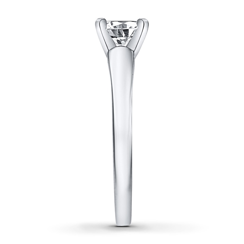 Diamond Solitaire Ring 1 carat Round-cut 14K White Gold (I/I3)