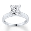 Thumbnail Image 0 of Diamond Solitaire Ring 1 1/4 carat Princess-cut 14K White Gold