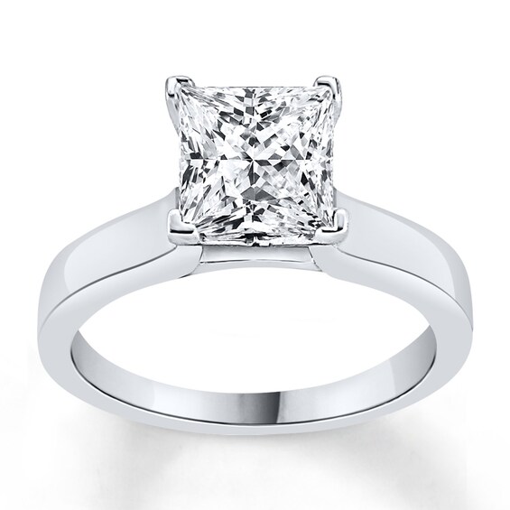 Now + Forever Diamond Solitaire Ring 1 1/4 carat Princess-cut 14K White Gold (I/I3)