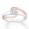 Thumbnail Image 0 of Diamond Engagement Ring 1/3 ct tw Round-cut 10K Two-Tone (I/I2)