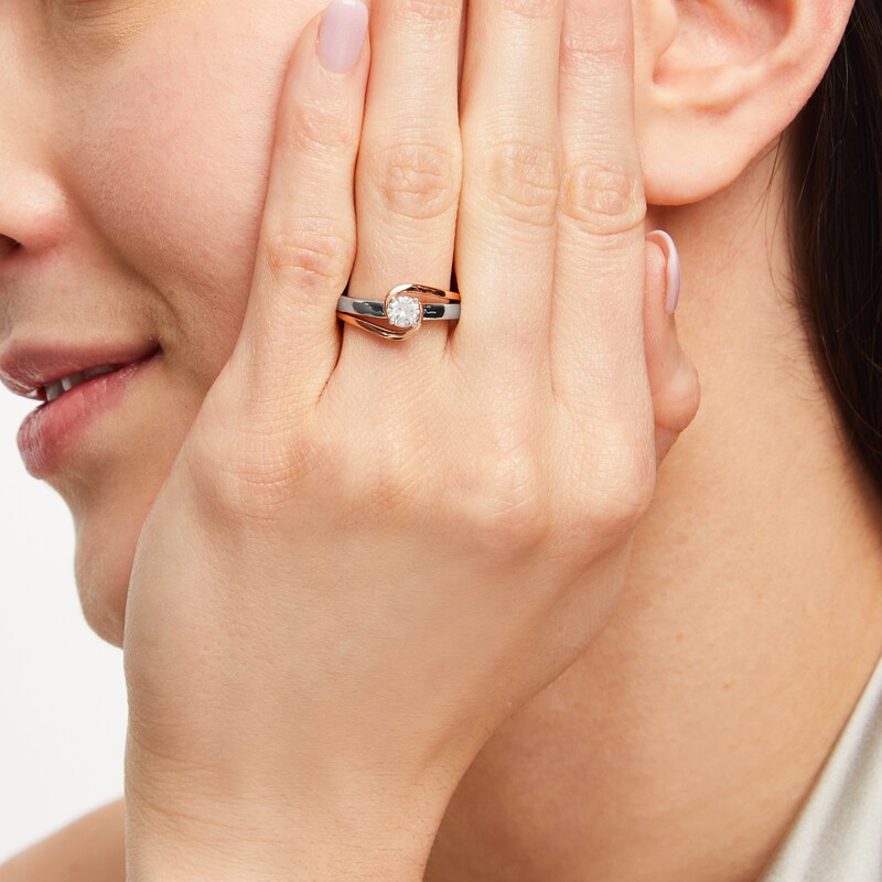 Main Image 3 of Now + Forever Diamond Engagement Ring 1/3 ct tw Round-cut 10K Two-Tone (I/I2)
