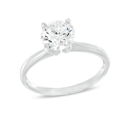 Now + Forever Certified Diamond Ring 1-1/2 carats Round-cut 14K White Gold (I/I1)