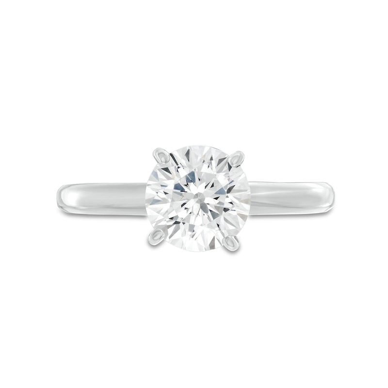 Certified Diamond Ring 1-1/2 carats Round-cut 14K White Gold (I/I1)