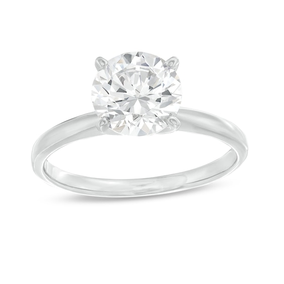 Certified Diamond Ring 1 1 2 Carats Round Cut 14k White Gold Kay