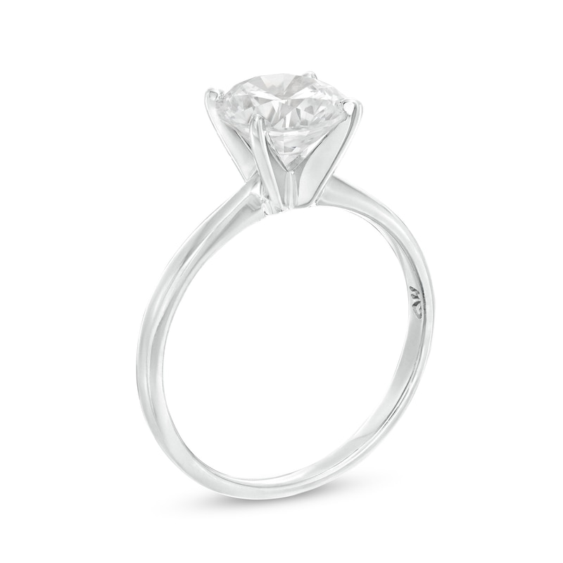 Certified Solitaire Diamond Engagement Ring 2 ct tw Round-cut 14K White Gold (I/I1)