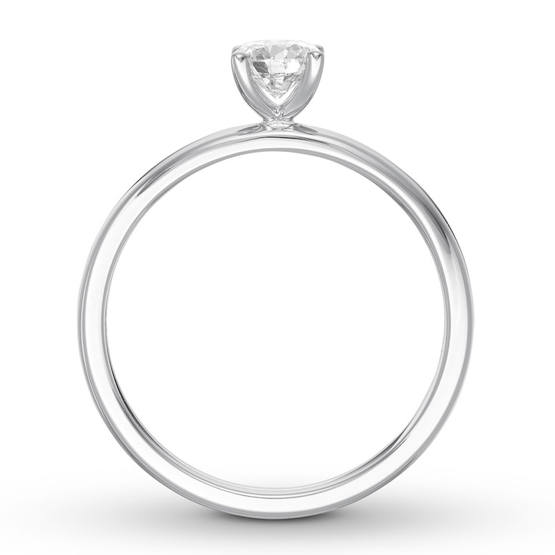 Certified Diamond Solitaire 1/2 Carat Round-cut 14K White Gold (I/SI2)