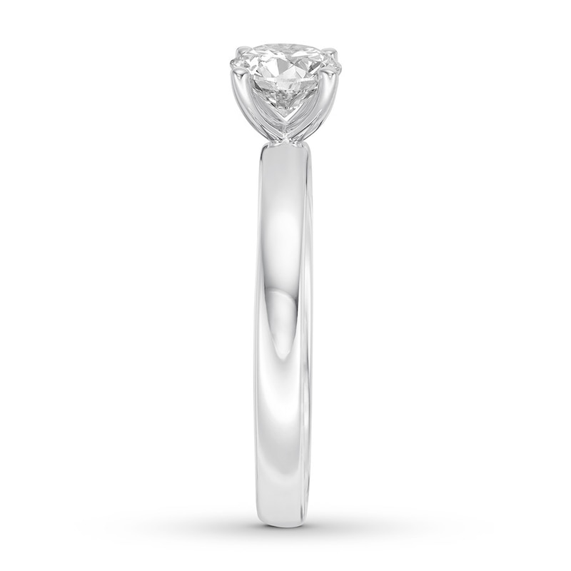 Certified Diamond Solitaire 3/4 Carat Round-cut 14K White Gold