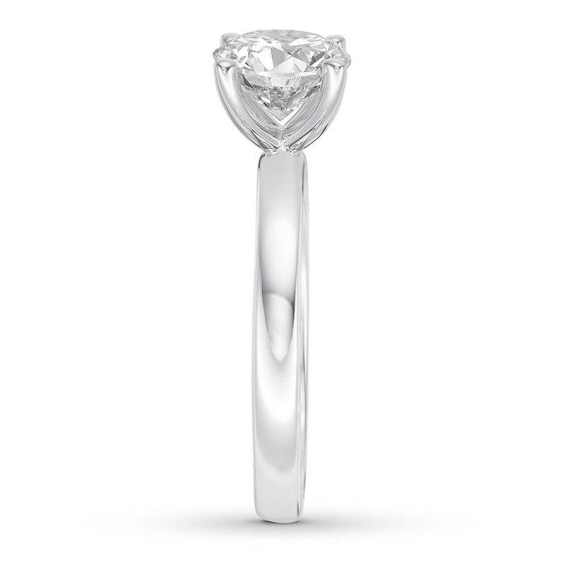 Certified Diamond Solitaire 1-1/2 ct Round-cut 14K White Gold (I/SI2)