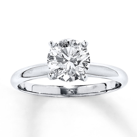 Kay Certified Diamond Ring 2 Carats Round-cut 14K White Gold
