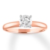 Thumbnail Image 0 of Certified Round Diamond Solitaire Ring 3/4 Carat 14K Rose Gold (I/I1)