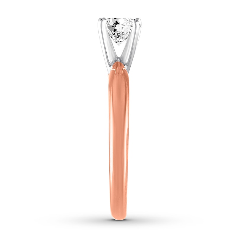 Main Image 2 of Now + Forever Certified Round Diamond Solitaire Ring 3/4 Carat 14K Rose Gold (I/I1)