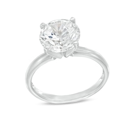Round Diamond Solitaire Engagement Ring 3 ct tw 14K White Gold